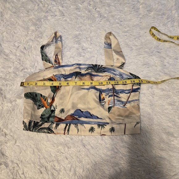 NWT The Games We Play Set Top/Pants Paradise Size XS Color Beige/Green - Picture 12 of 13